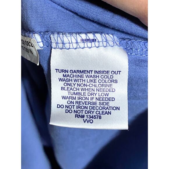 Vineyard Vines Blue Shirt Pink Whale Circle Logo Front Pocket Men M Double Sided - Picture 5 of 6